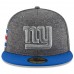 Men's New York Giants New Era Heather Gray/Royal 2018 NFL Sideline Home Graphite 59FIFTY Fitted Hat 3058423
